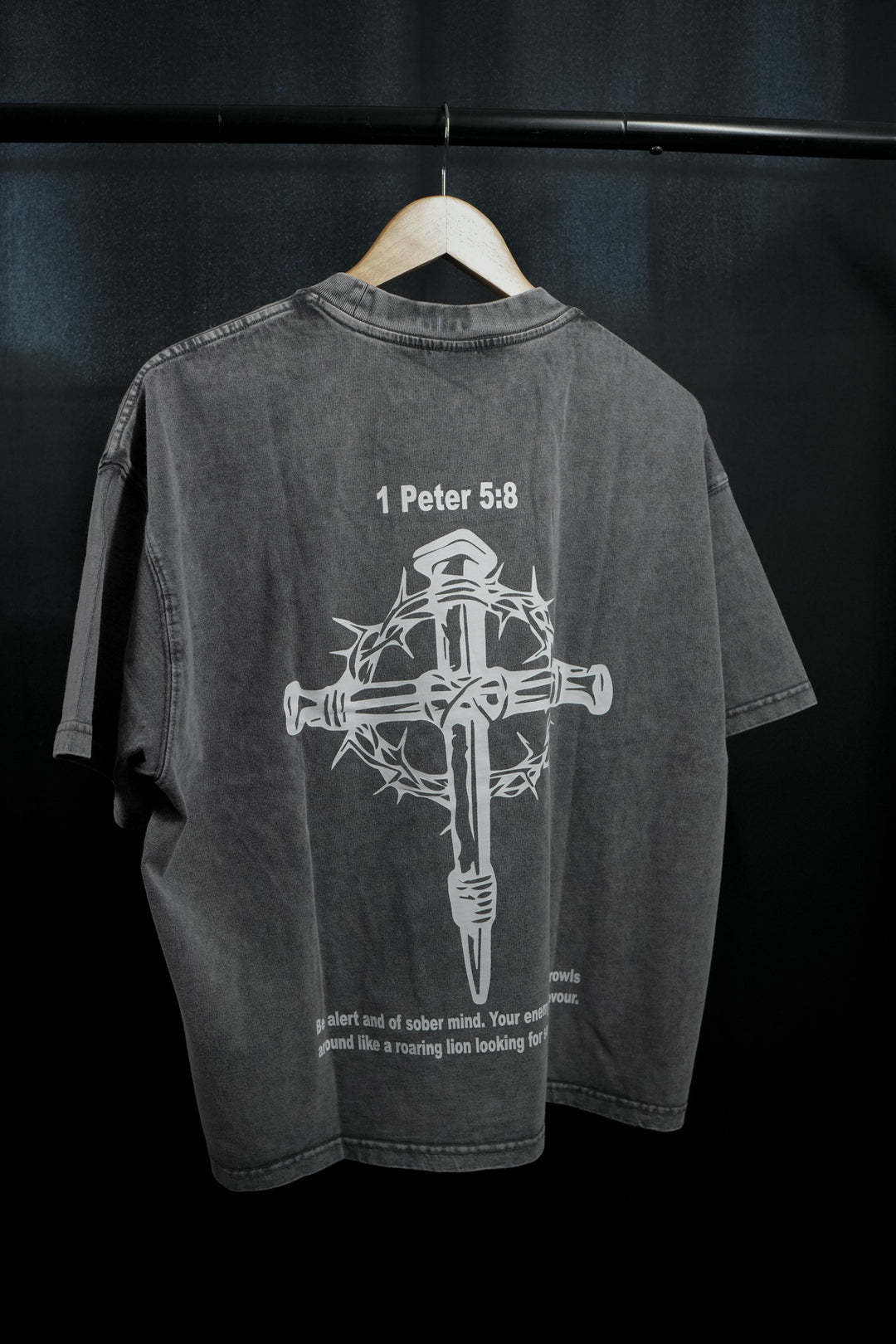 GET RIPPED LIFE® 'TRUST IN CROSS' TEE (LIGHT GREY COLOR)